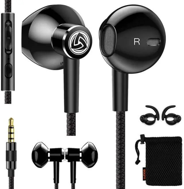 Main image of LUDOS SPECTA Wired Earbuds in-Ear Headphones, 5 Years Warranty, Earphones with Microphone for Clear Calls, Noise Isolating, for iPhone, iPad, Samsung, Laptop, School Students, Kids, Women, Small Ears