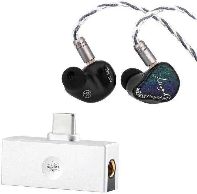 Main image of Linsoul Xenns Mangird Tea PRO in Ear Monitor, 6BA+2DD Hybrid Earphone IEM & Kiwi Ears Allegro Mini Portable IEM DAC, in Ear Monitor Amplifier, USB C to 3.5/4.4mm Output