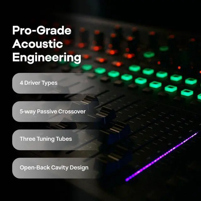 Alt view image 4 of 5 - Linsoul Kiwi Ears Septet in Ear Monitor, 1DD + 4BA + 1 Planar + 1 PZT Quadbrid IEM Earphones, HiFi Wired Earbuds + Kiwi Ears Allegro Mini Portable IEM DAC