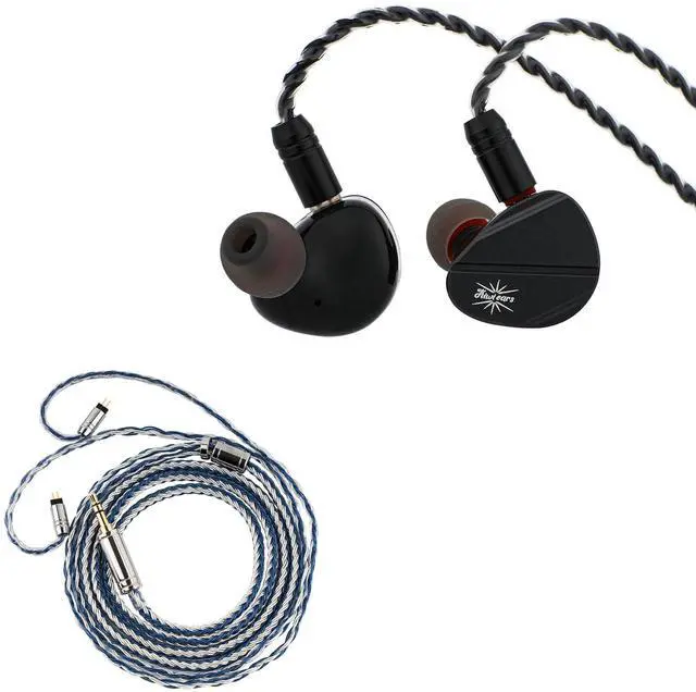 Main image of Linsoul Kiwi Ears Canta in Ear Monitor, 1DD+2Planar Hybrid Earphone, Gaming Earbuds & Tripowin C-01 IEM Cable, 16 Core Hybrid Copper-Silver Earphone Cable
