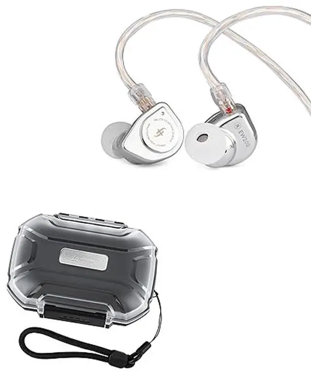 Main image of Linsoul SIMGOT EW200 10mm SCP Diaphragm Dynamic Driver in-Ear Earphones (EW200 Without Mic) LC02 in Ear Monitor Case, Portable Earbud Hard Case