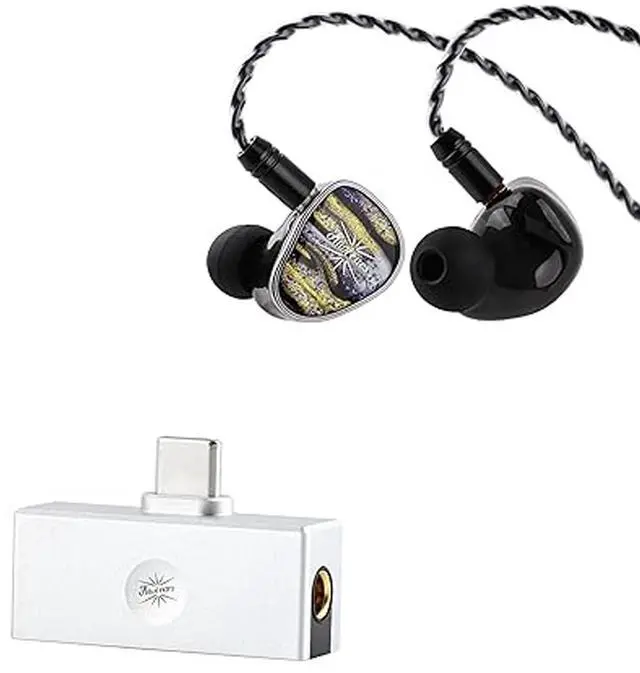 Main image of Linsoul Kiwi Ears Étude in Ear Monitor, 3BA+1DD+1BN Hybrid Driver IEM Earphones, Gaming Earbuds Kiwi Ears Allegro Mini Portable IEM DAC, in Ear Monitor Amplifier, USB C to 3.5/4.4mm Output
