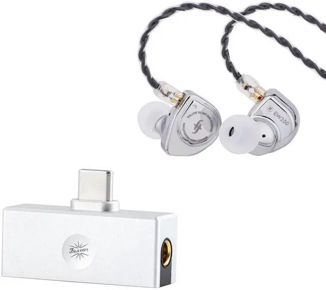 Main image of Linsoul SIMGOT EW200 10mm SCP Diaphragm Dynamic Driver in-Ear Earphones + KiwiEars Allegro Mini Portable IEM DAC