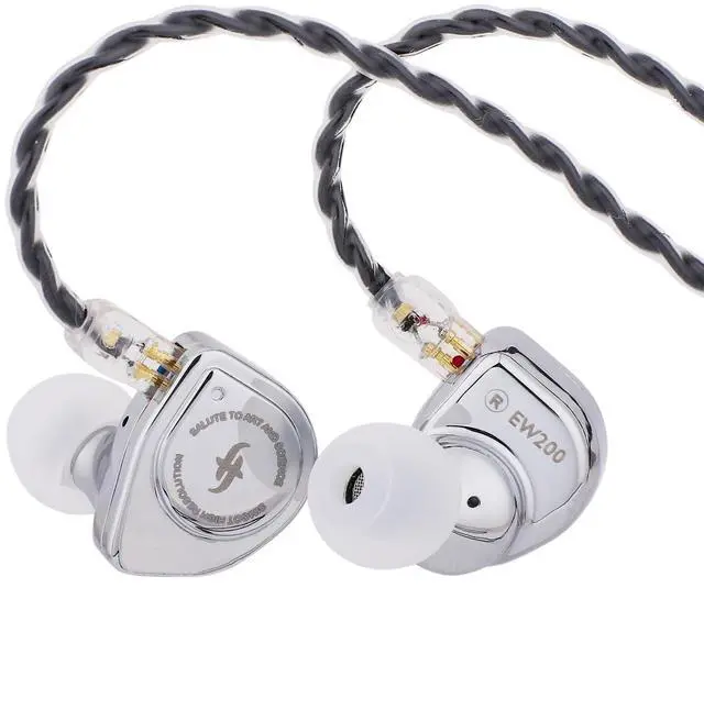 Alt view image 2 of 5 - Linsoul SIMGOT EW200 10mm SCP Diaphragm Dynamic Driver in-Ear Earphones + KiwiEars Allegro Mini Portable IEM DAC