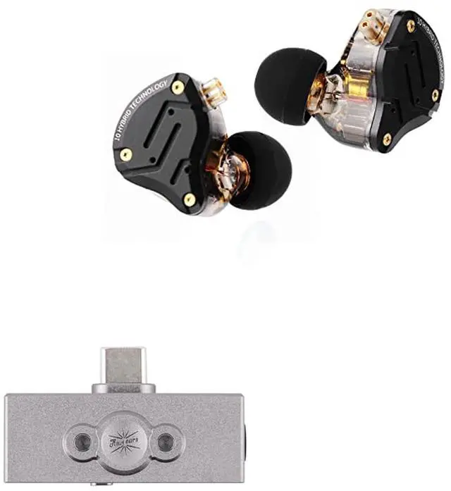 Main image of Linsoul KZ ZS10 Pro, 4BA+1DD 5 Driver in Ear Monitor(Without Mic, Dark Black) Kiwi Ears Allegro Pro Upgraded IEM Earphone DAC/AMP