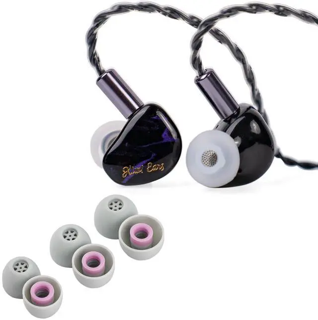 Main image of Linsoul Kiwi Ears Cadenza in Ear Minitor (Purple) + Kiwi Ears Flex Earbud Tips