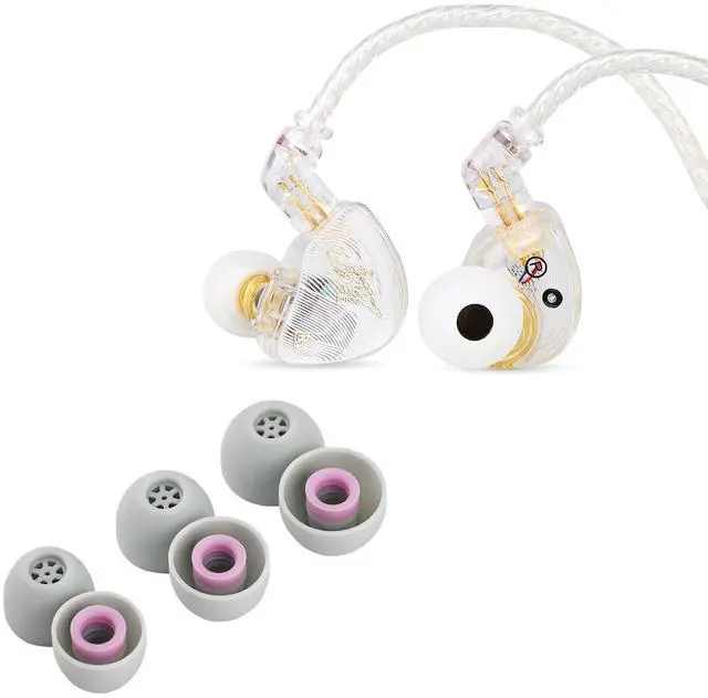 Main image of Linsoul TANGZU Waner S.G HiFi 10mm Dynamic Driver PET Diaphragm in-Ear Earphone(White) + Kiwi Ears Flex Earbud Tips