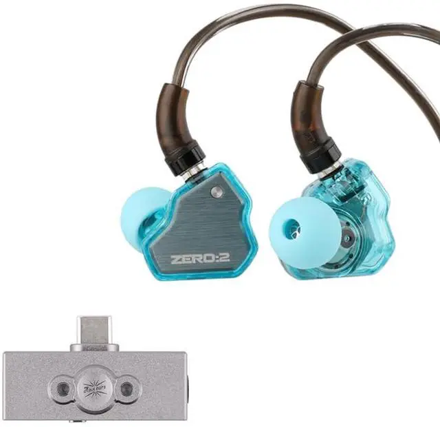 Main image of Linsoul 7Hz x Crinacle Zero:2 in Ear Monitor, Updated 10mm Dynamic Driver IEM (Blue) Kiwi Ears Allegro Pro Upgraded IEM Earphone DAC/AMP