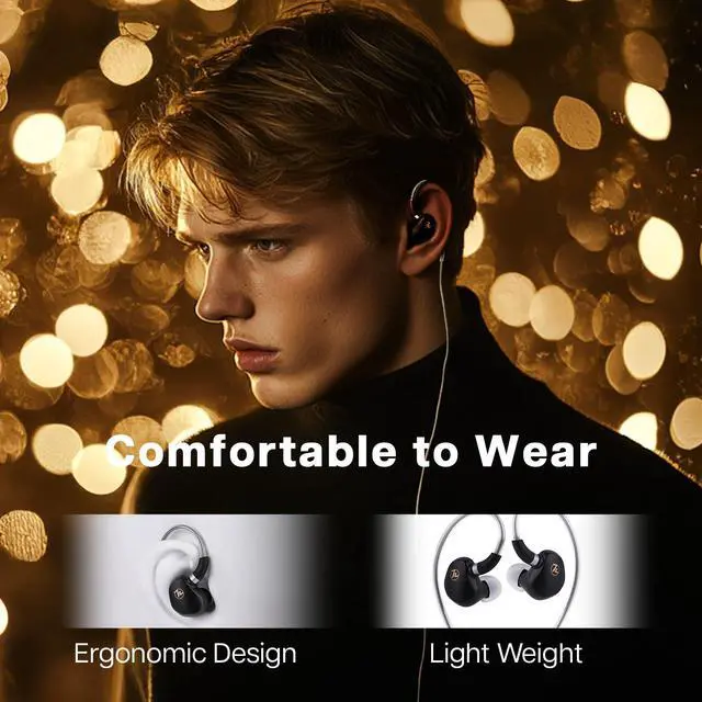 Alt view image 4 of 5 - Linsoul 7HZ G1 in-Ear Monitor, 10mm DLC Diaphragm Dynamic Driver IEM Earphone (Without Mic) Kiwi Ears Allegro Mini Portable IEM DAC, in Ear Monitor Amplifier