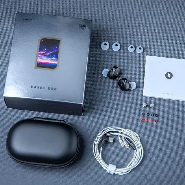 Alt view image 5 of 5 - Linsoul SIMGOT EA500 DSP 10mm Dynamic Driver in Ear Monitor + Tripowin Zonie 16 Core Silver Plated IEM Cable