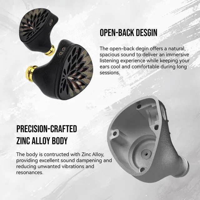 Alt view image 5 of 5 - Linsoul TANGZU YuXuanJi in Ear Monitor (Type C, Black) + Kiwi Ears Allegro Mini Portable IEM DAC