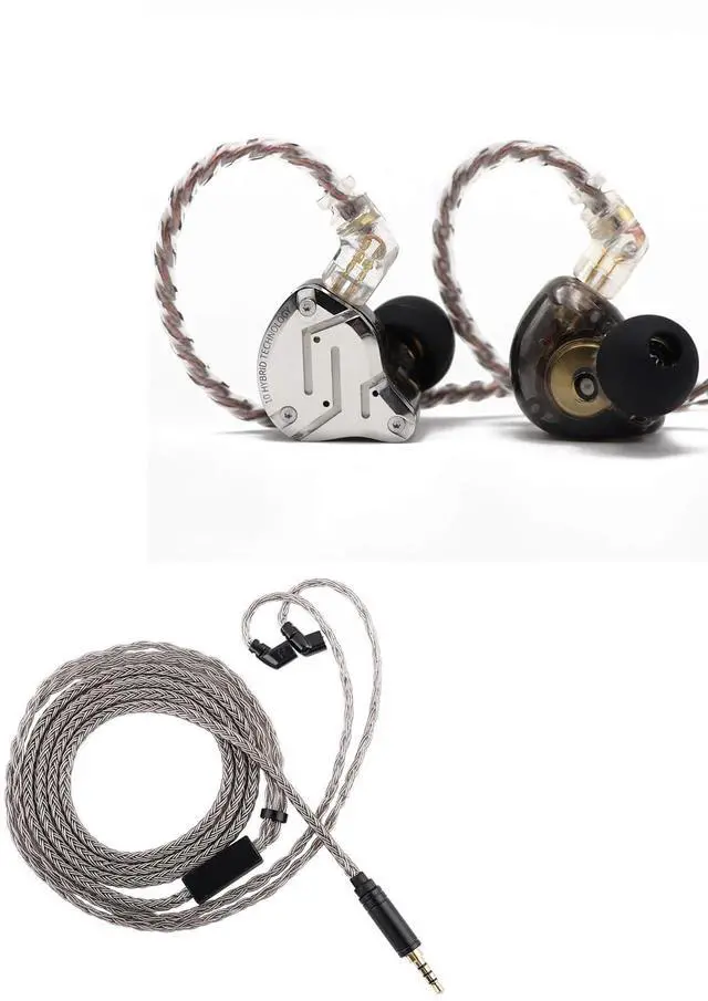 Main image of Linsoul KZ ZS10 Pro, 4BA+1DD 5 Driver in Ear Monitor(Without Mic, Black) + Tripowin Zonie HiFi in-Ear Monitor Upgrade Cable(3.5MM,Recessed 2Pin)