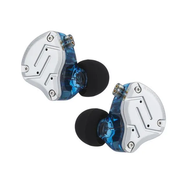Alt view image 3 of 5 - Linsoul KZ ZS10 Pro, 4BA+1DD 5 Driver in Ear Monitor(Without Mic, Blue) + Tripowin Zonie 2m IEM Cable(Recessed 2Pin, Grey)