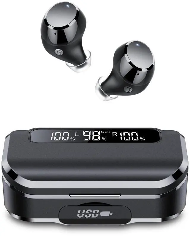Main image of Ear Buds Wireless Bluetooth Earbuds Bluetooth 5.3 Headphones with 4 ENC Noise Cancelling Mic Powerful Bass In-Ear Earbuds with LED Display 128H IP7 Waterproof 2024 New Earphones for ios/Android
