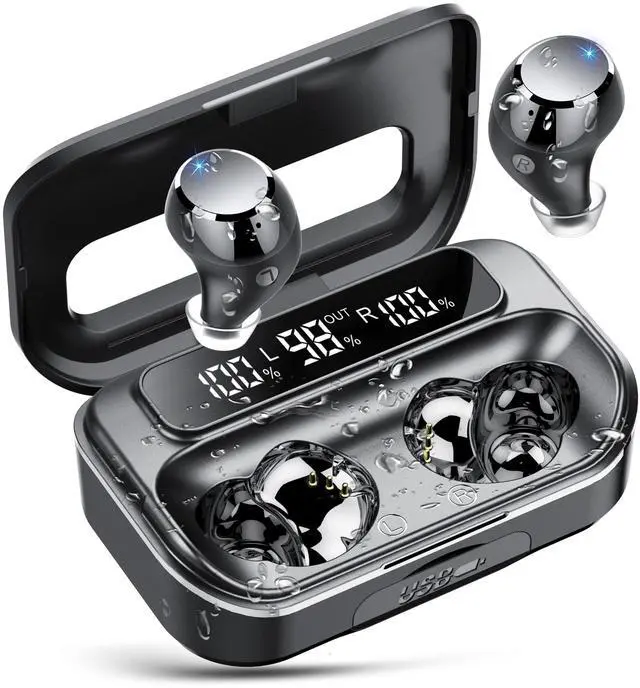 Main image of Ear Buds Wireless Bluetooth Earbuds Bluetooth 5.3 Headphones with 4 ENC Noise Cancelling Mic Powerful Bass In-Ear Earbuds with LED Display 128H IP7 Waterproof 2025 New Earphones for ios/Android