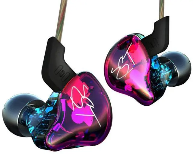 Main image of YINYOO Easy KZ ZST Colorful Hybrid Banlance Armature with Dynamic in-Ear Earphone 1BA+1DD HiFi Headset KZ in Ear Monitors Headphones Wired Earbuds IEM Earphones Gaming Earbuds (Colorful Without mic)