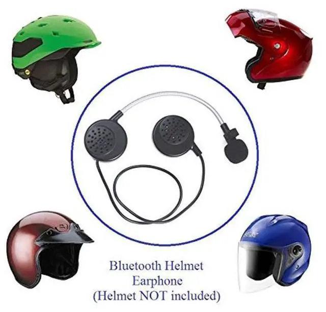 Alt view image 4 of 4 - KOKKIA Helmet Bluetooth Earphone : Bluetooth Stereo Music and Voice. Answer in-Coming Call by Saying Hello. Ideal for Bluetooth iPhones/iPads/iPods/Smartphones, etc