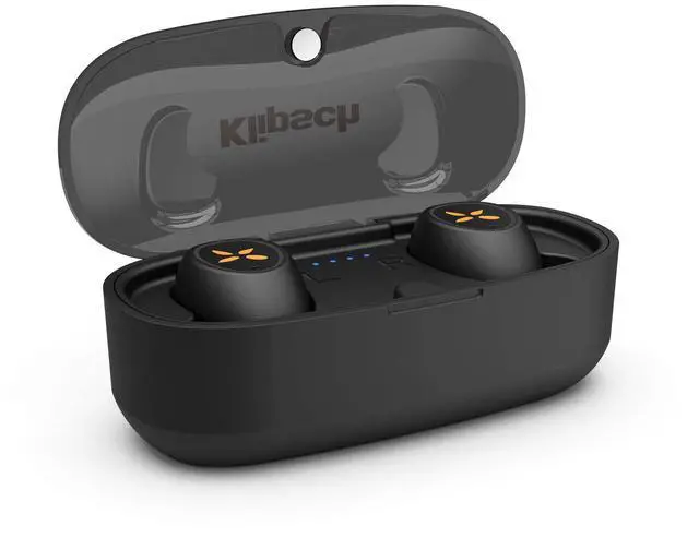Alt view image 2 of 3 - Klipsch S1 True Wireless Earphones with Wireless Charging Pad, 3.2"x1.5"x1.2"