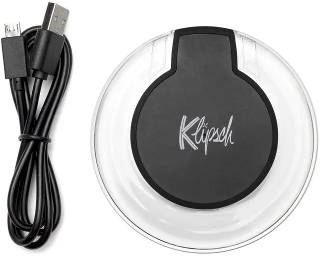 Alt view image 3 of 3 - Klipsch S1 True Wireless Earphones with Wireless Charging Pad, 3.2"x1.5"x1.2"
