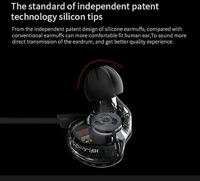 Alt view image 4 of 5 - Kinboofi KZ ZST in-Ear Earbud Headphones, Colour Balanced Hybrid Dual Driver Earphones, HiFi Earbuds Bass Headset in-Ear Earphones (Purple, with mic)