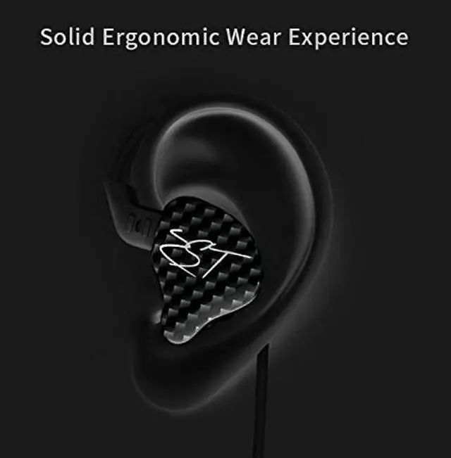 Alt view image 5 of 5 - Kinboofi KZ ZST in-Ear Earbud Headphones, Colour Balanced Hybrid Dual Driver Earphones, HiFi Earbuds Bass Headset in-Ear Earphones (Purple, with mic)