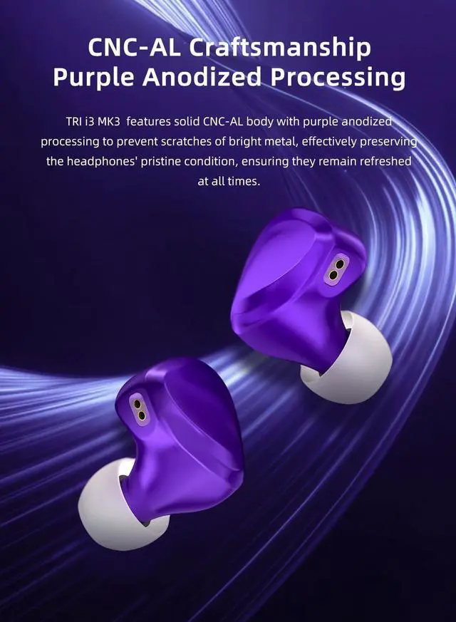 Alt view image 3 of 5 - Kinboofi TRI i3 MK3 HiFi in Ear Monitor Headphones, Musician Drivers in Ear Earphone with Planar Magnetic, Natural Tuning Earbuds Headphone