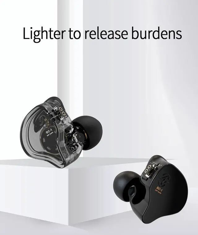 Alt view image 2 of 5 - Kinboofi CCZ Melody in Ear Monitors, Dynamic Hybrid Dual Driver in Ear Headphones +5 Pairs KBEAR 07 Ear Tips