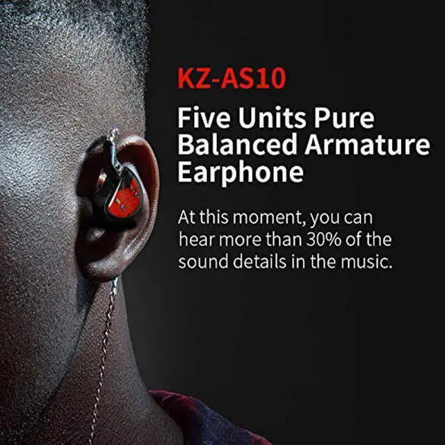 Alt view image 5 of 5 - Kinboofi usbc to 3.5mm Audio Adapter and kz as10 in Ear Monitor Headphones