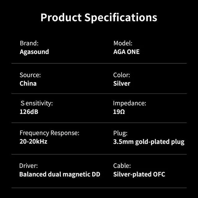 Alt view image 4 of 5 - AGA ONE HiFi in Ear Monitor Headphones, 10MM Dual Cavity & Dual Magnetic DD IEM Earphones Wired Earbuds, Studio Earphones CNC Sand Blasting Cover with 2Pin-C Cable for Audiophile, Stage, Musicians