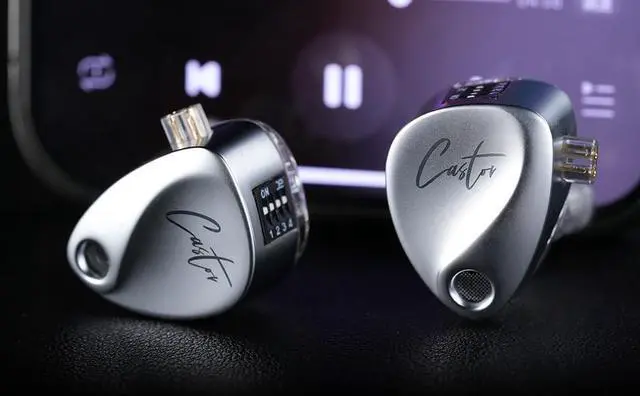 Alt view image 4 of 5 - Bundle for KZ Castor Silver no Mic & KBEAR Earbuds Case