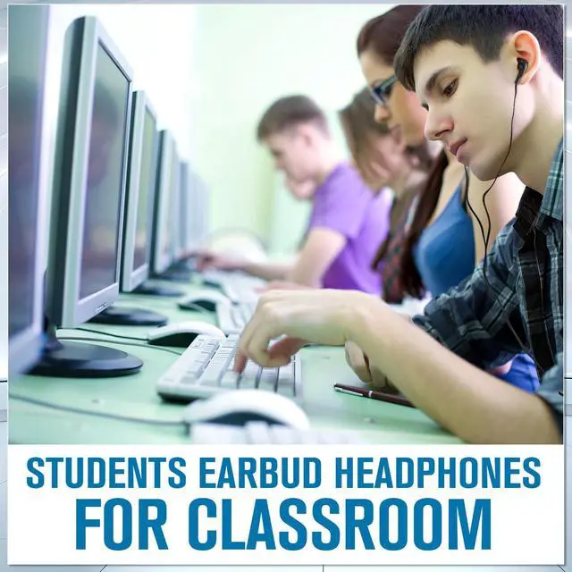 Alt view image 3 of 5 - Kanayu 100 Pack Bulk Earbuds for Kids Students Classroom Ear Buds Class Set Headphones Multipack School Earphones Individually Bagged, Operation Christmas Bulk Items(Black and White,Style 2)