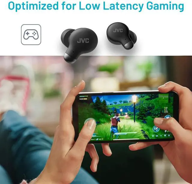 Alt view image 4 of 5 - JVC Active Noise Cancelling True Wireless Earbuds - Bluetooth 5.3 with ANC - Comfortable Fit with S/M/L Silicon & Memory Foam Earpieces - IPX4 Water Resistant - 28 Hrs Playback - Compact Charging Case