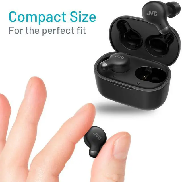 Alt view image 5 of 5 - JVC Active Noise Cancelling True Wireless Earbuds - Bluetooth 5.3 with ANC - Comfortable Fit with S/M/L Silicon & Memory Foam Earpieces - IPX4 Water Resistant - 28 Hrs Playback - Compact Charging Case