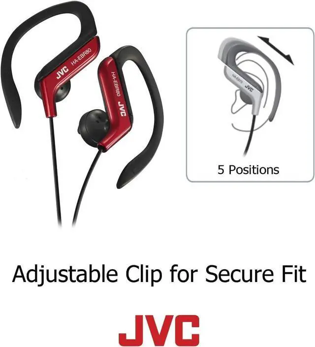 Alt view image 2 of 5 - JVC HAEBR80S Sports Clip Headphones (Silver), One Size