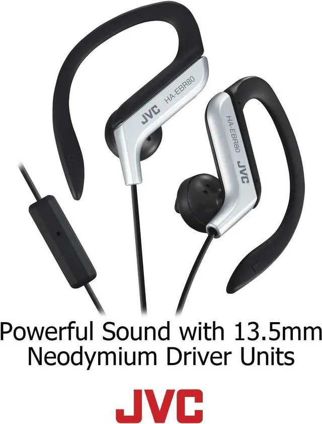 Alt view image 5 of 5 - JVC HAEBR80S Sports Clip Headphones (Silver), One Size