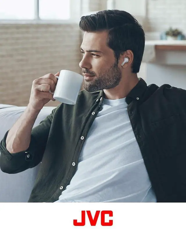 Alt view image 2 of 5 - JVC Ultra Compact True Wireless Earbuds Headphones, Total 12 Hour Battery Life, Sound with 13mm Driver, USB-C Connection - HAB5TW (White)