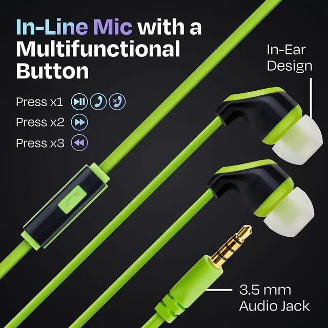 Alt view image 5 of 5 - 60 Bulk Wired Earbuds - 30x Wired Earbuds with Microphone & 30x No-Mic Wired Earphones | Multi-Color In-Ear Headphones for Classroom, School, Libraries | Earbuds Wired with Mic & Ear Buds Bulk Pack