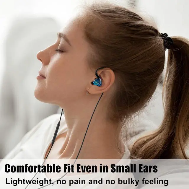 Alt view image 2 of 5 - USB C Headphones Wired Type C Earbuds w Microphone, Controls and Over Ear Hook, Sport Running in-Ear Earphones for iPhone 15, 15 Pro Max, iPad, Samsung Galaxy, Google Pixel and Other Android Phones