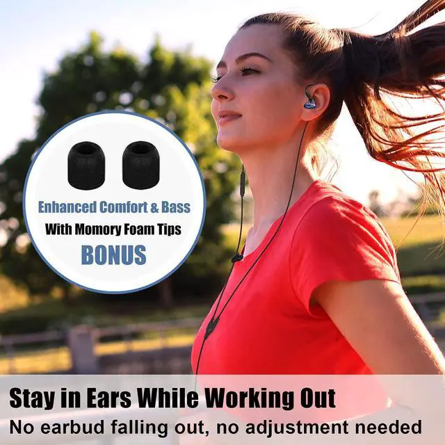Alt view image 3 of 5 - USB C Headphones Wired Type C Earbuds w Microphone, Controls and Over Ear Hook, Sport Running in-Ear Earphones for iPhone 15, 15 Pro Max, iPad, Samsung Galaxy, Google Pixel and Other Android Phones
