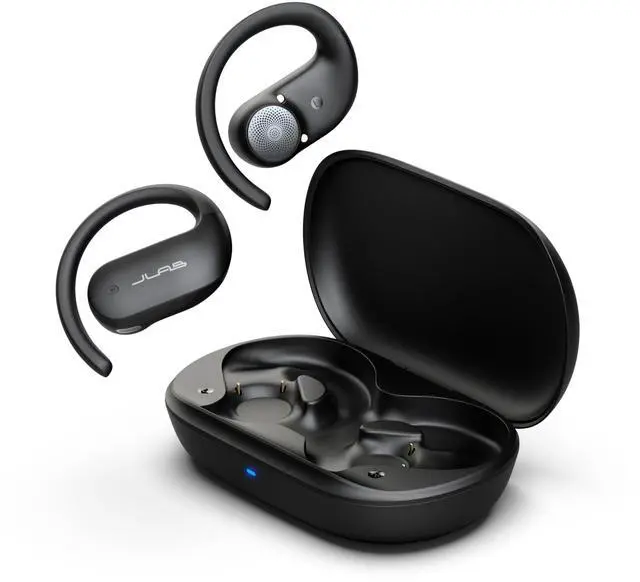 Alt view image 2 of 4 - JLab JBuds Open Sport Earbuds, Black, Ear Hook Design for Workout Fitness, Wireless Open-Ear Audio Freedom, Safe Listening, Bluetooth Multipoint, Customize with The App