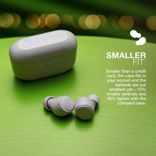 Alt view image 5 of 5 - JLab Go Air Pop True Wireless Earbuds, in Ear Headphones, Bluetooth Earphones, Ear Buds with 32H Playtime, Bluetooth Earbuds with Microphone, USB Charging Case, Dual Connect, EQ3 Sound, Lilac
