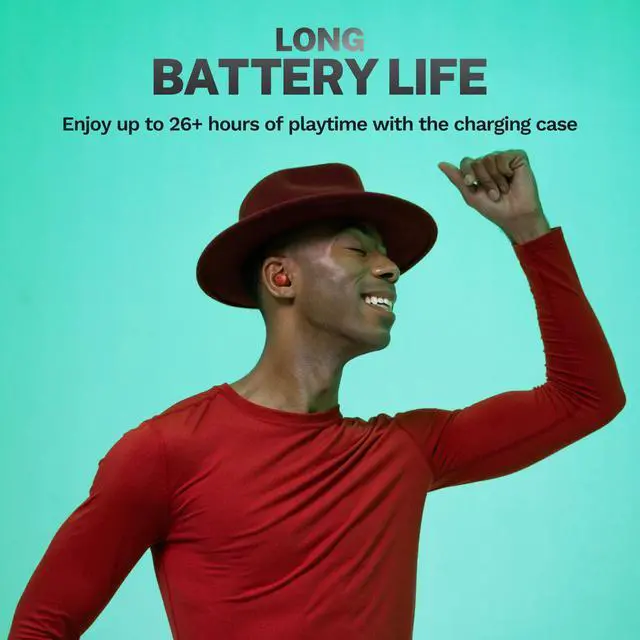 Alt view image 5 of 5 - JLab Go Air Pop+ True Wireless Bluetooth Earbuds in Rose Plus Cloud Foam Mnemonic Earbud Tips