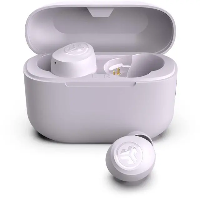 Alt view image 2 of 5 - JLab Go Air Pop+ True Wireless Bluetooth Earbuds in Lilac Plus Cloud Foam Mnemonic Earbud Tips