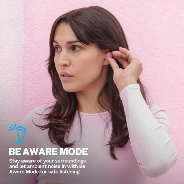 Alt view image 4 of 5 - JLab Go Air Pop+ True Wireless Bluetooth Earbuds in Pink Plus Cloud Foam Mnemonic Earbud Tips