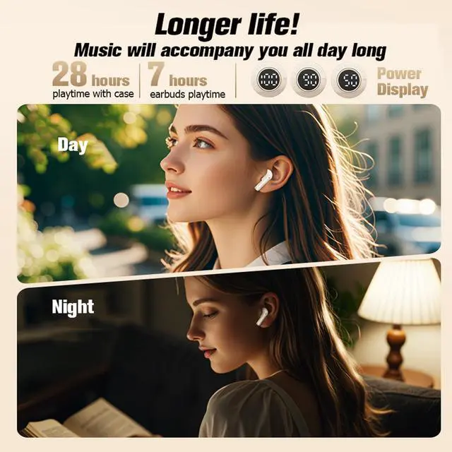 Alt view image 5 of 5 - Cute Kids Earbuds Child Blue Tooth Ear Buds for Kids Girls for School with Case, TWS True Wireless Earbuds Bluetooth Headphones Wireless Earphones for iPhone Android Phones Small Ear Canals Women