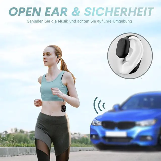 Alt view image 2 of 5 - Open Ear Earbuds OWS Hanging Earphones 5.4 Bluetooth Earphones Over the Ear Earbuds Wireless Bluetooth Sport Air Bone Conduction Conducting Headphones for Running Outer Earbuds for small Ear Canals