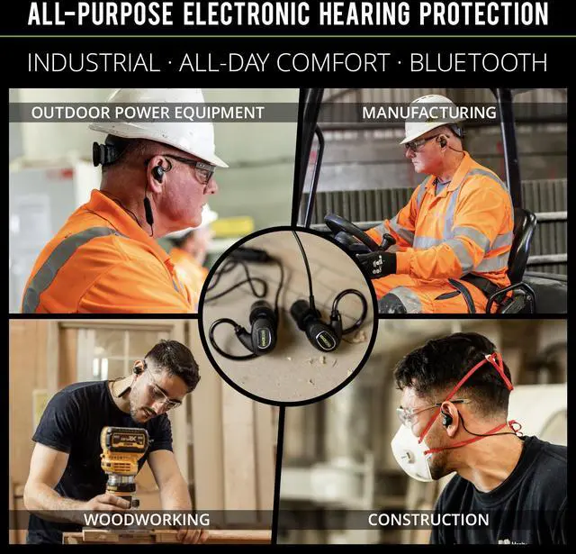 Alt view image 5 of 5 - ISOtunes PRO 3.0: Bluetooth Hearing Protection Earbuds, 27 dB NRR, IP67 Water and Dust Proof, 20 Hour Battery Life, High Fidelity Audio Performance (Matte Black)