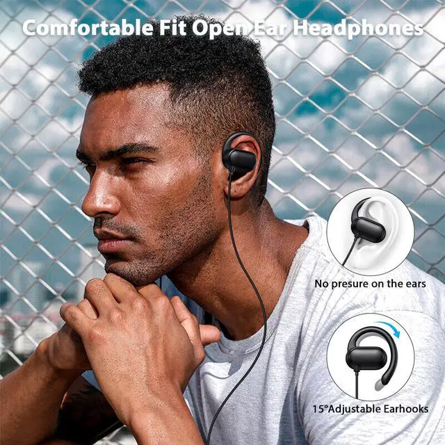 Alt view image 2 of 5 - USB C Headphones Wired Over Ear Earbud for Apple iPhone 16 15 Pro Max 16e iPad Open Outside Ear Buds Sweatproof Type C Corded Earphones for Samsung Galaxy S25 S24 S23 Plus for Google Pixel 9 8 Android