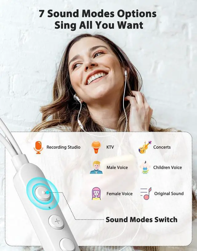 Alt view image 3 of 5 - Wired Headphones USB C Plug Small in Ear Buds 5 Sound Effects Stereo Bass Music Noise Cancelling Earphones Corded Earbuds with Microphone for Apple iPhone 16 Pro Max 16e 15 Samsung S25 S24 S23 White