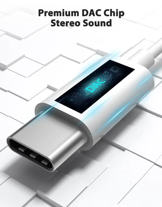 Alt view image 5 of 5 - Wired Headphones USB C Plug Small in Ear Buds 5 Sound Effects Stereo Bass Music Noise Cancelling Earphones Corded Earbuds with Microphone for Apple iPhone 16 Pro Max 16e 15 Samsung S25 S24 S23 White